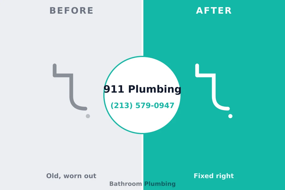 Before and after: plumbing repair Plymouth, CA